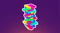 3D illustration of a colorful, precariously stacked Jenga tower.