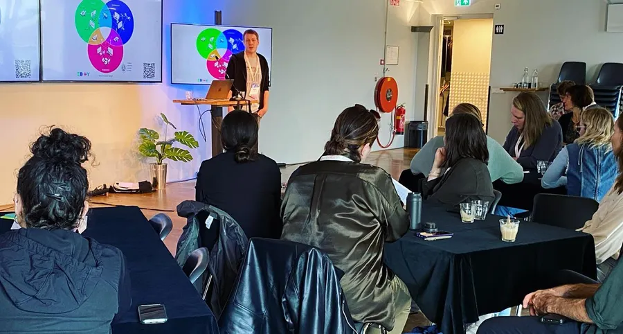 Presenting a strategy framework to a seated audience