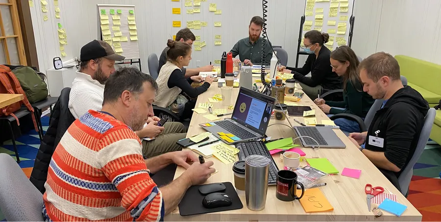 Musée de la Civilisation workshop — team mapping the exhibition